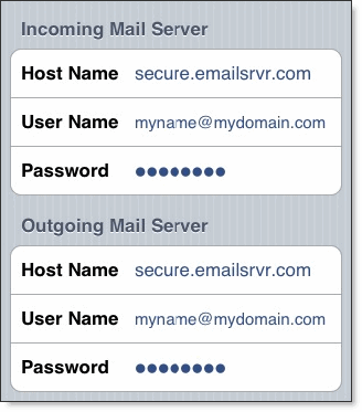 Server addresses.